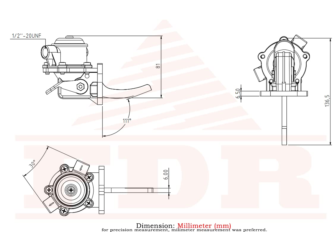 708294R93 Fuel Pump for Case-IH B275, B414, 424, 444, 354, 364, 384, 3414+
