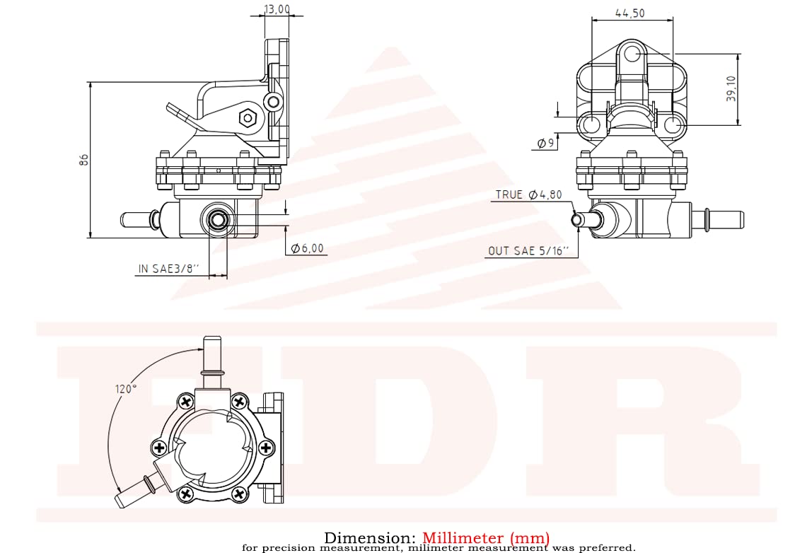 TTParts Fuel Pump JCB Backhoe 1400B 1550B 1600B 1700B 3C 3CX 3D 3DX 4C 4CN 4CX 225 260 280 300 320T 330 Loader 320/07037 320/07201