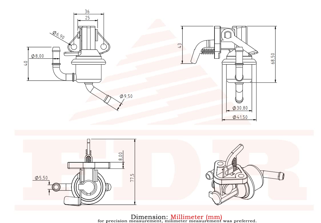 Fuel pump for kubota 16285-52032 16285-52030